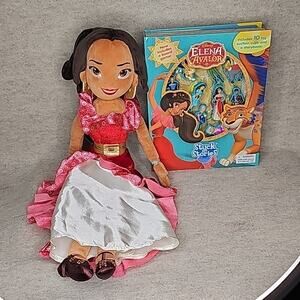 Elena of Avalor Plush Doll from Disney Store & Elena Game / Book Excellent Cond